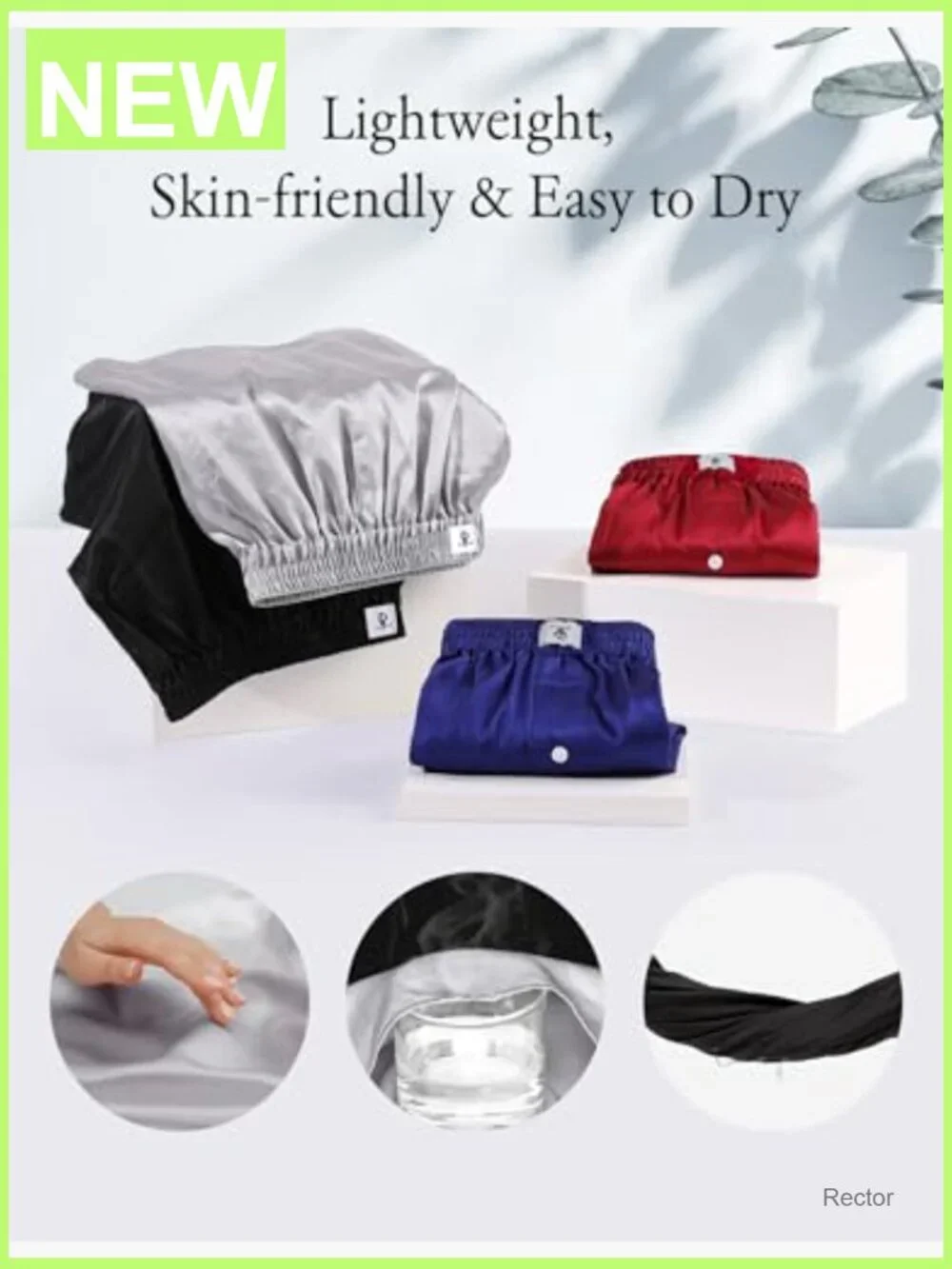 6A Mulberry Silk Boxer Shorts for Men Loose Fit Breathable Combo Pack